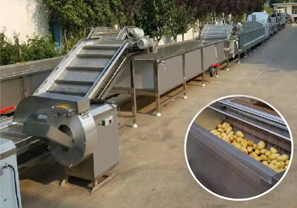 薯?xiàng)l（薯片）全自動(dòng)油炸生產(chǎn)線—French fries (potato chips) automatic frying production line